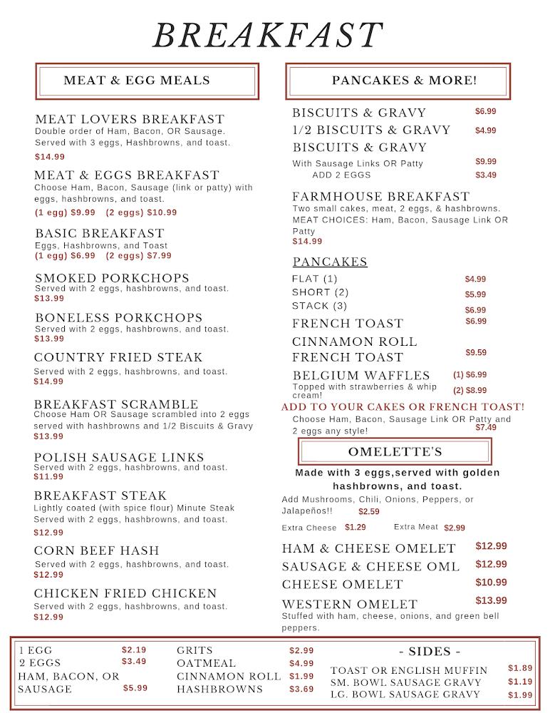 Bayard's Cafe Menu image 1