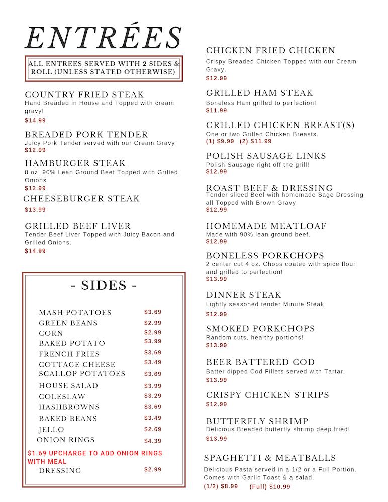 Bayard's Cafe Menu image 3